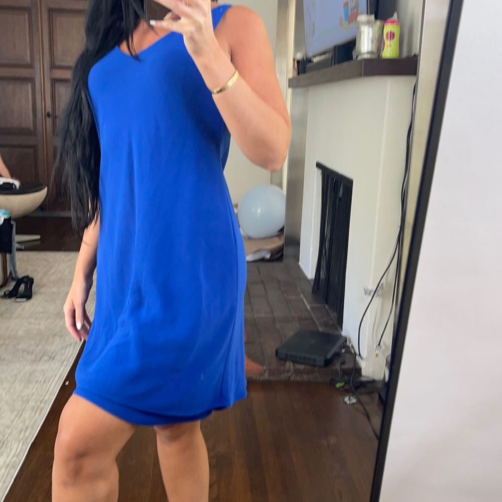 Royal blue slip on dress